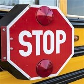 stop sign on school bus