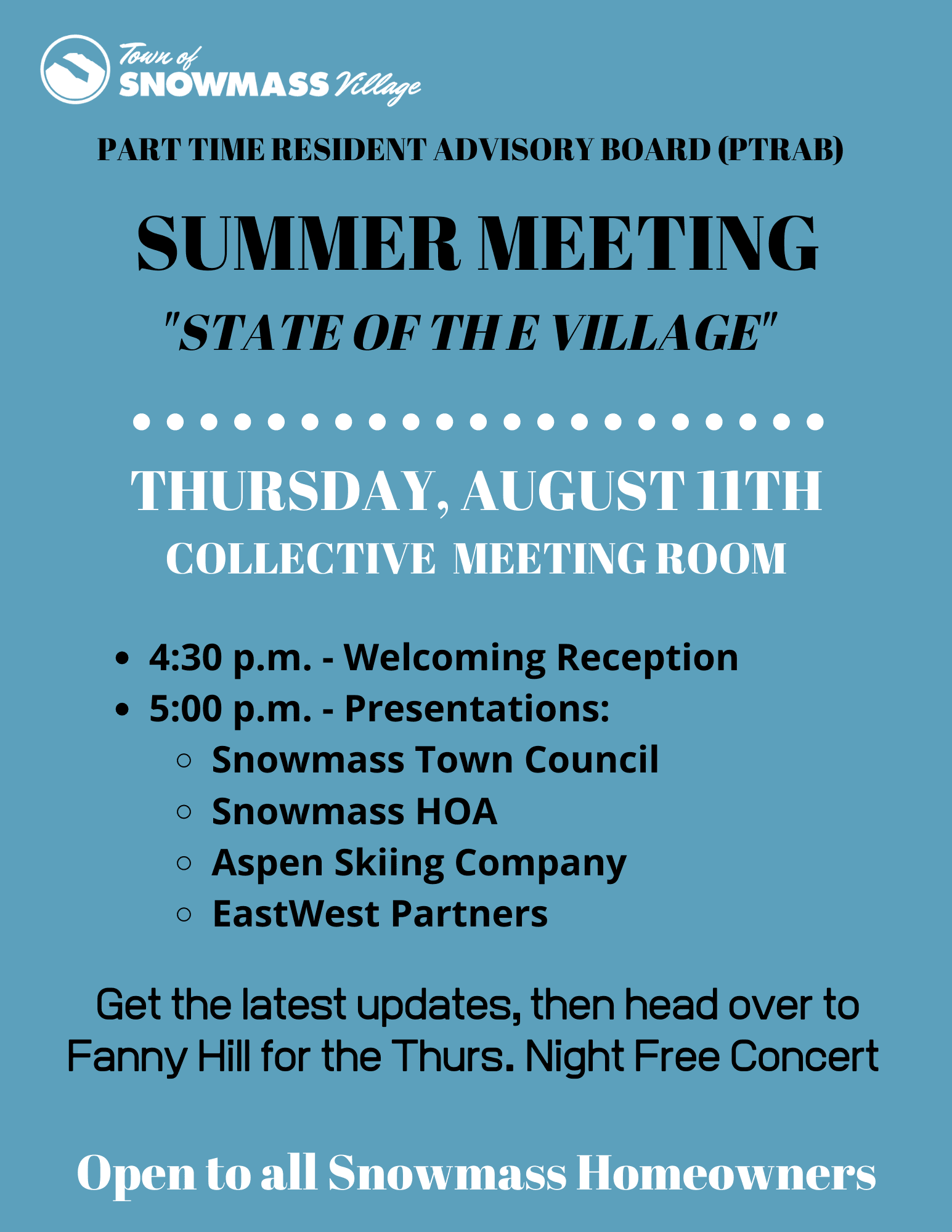 2022 PTRAB Summer Meeting Flyer