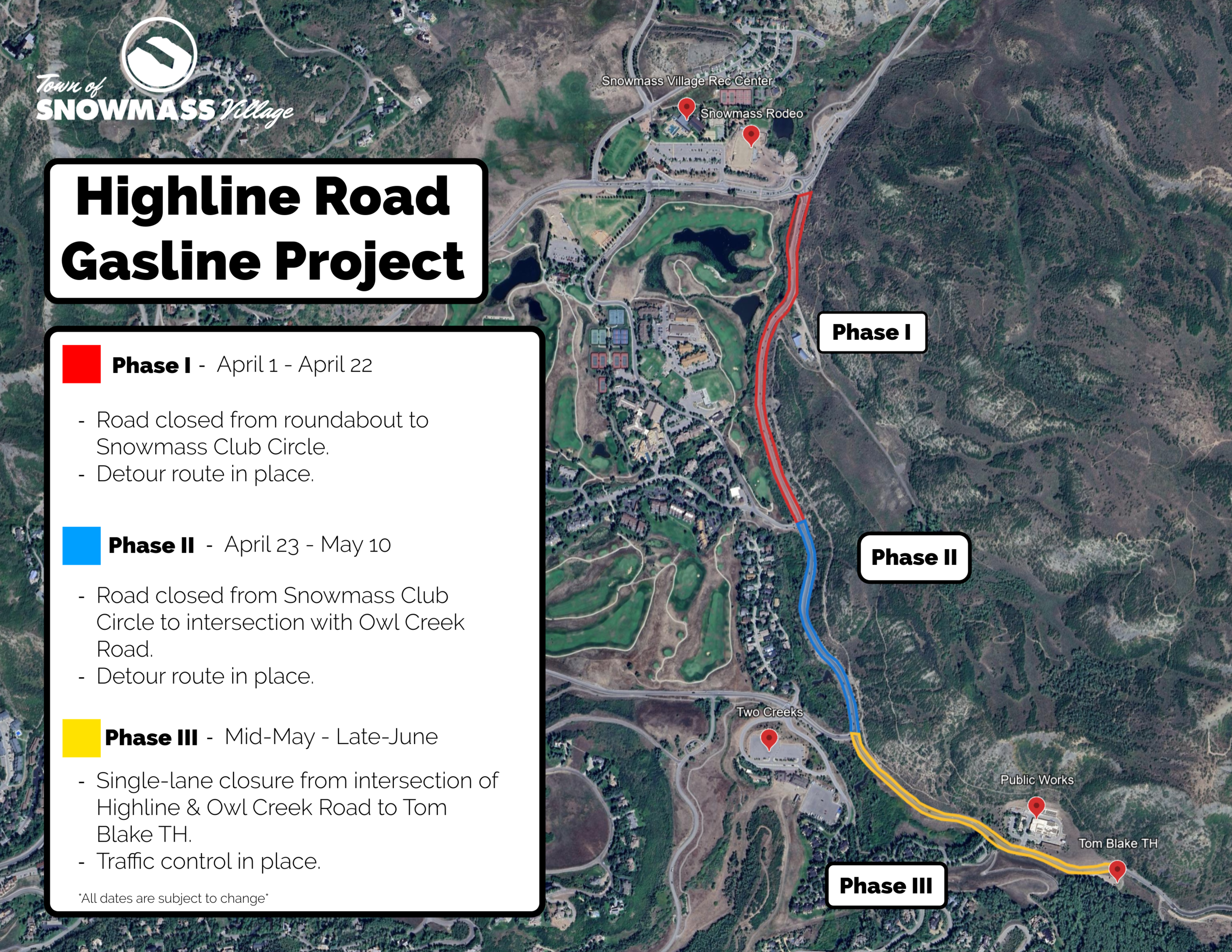 Highline Road Gasline Replacement Project Map