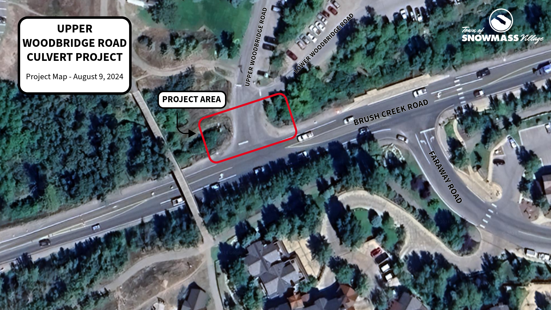 Upper Woodbridge Road Culvert Project Map