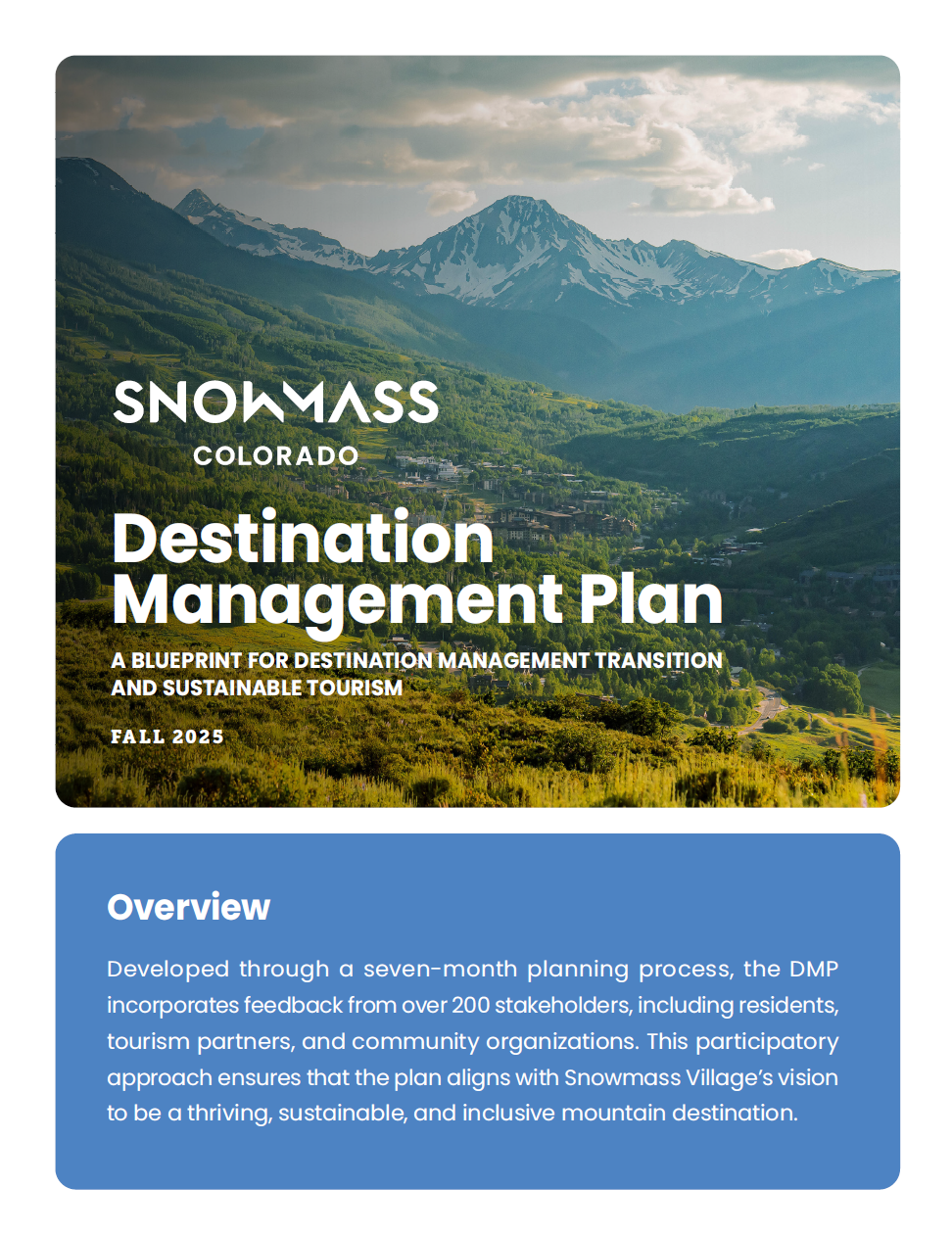 Destination Management Plan (DMP) Cover Image